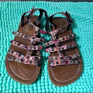 Cute Colorful Roper Sandals with Studs